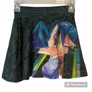 Crypton Skater Skirt Womens XS Hatsune Miku Welovefine Costume Cosplay NEW